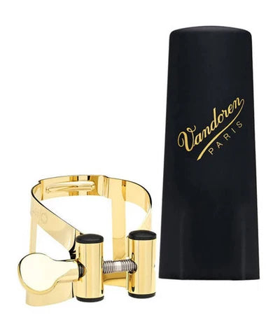 Vandoren M/O LC58DP Abrazadera y Tapaboquilla para Saxofón Tenor Dorada
